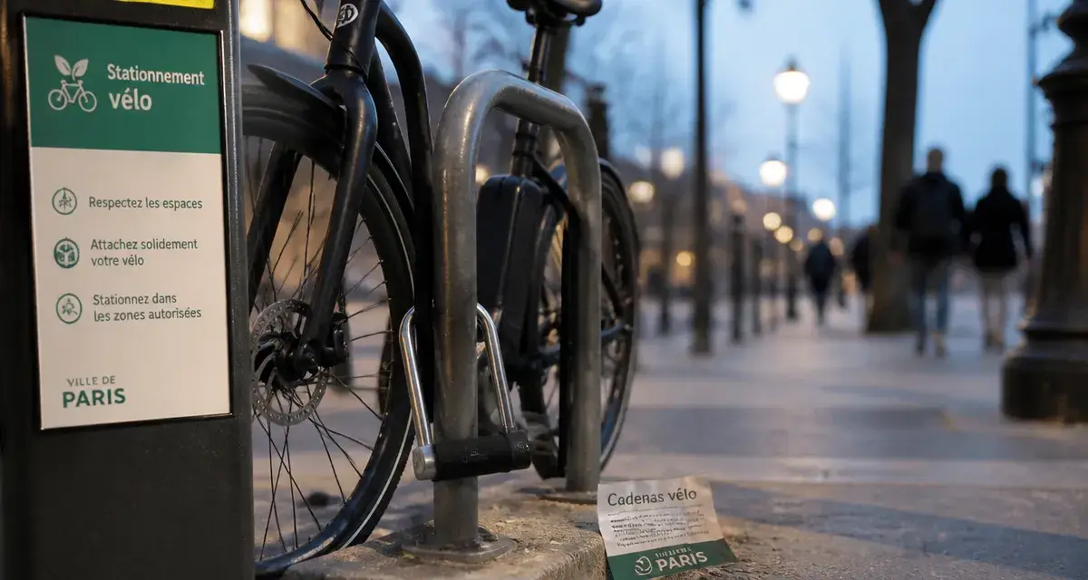 Cadenas vélo en acier trempé fixant un vélo pour le protéger des meuleuses