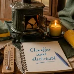 comment chauffer une pièce sans électricité poêle bougie boudin de porte
