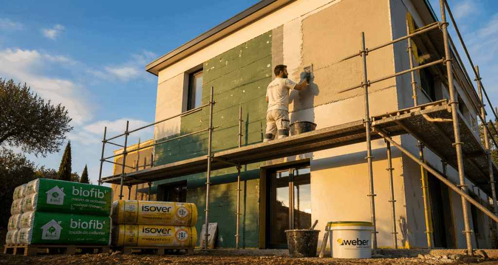 crepi isolant pose facade maison