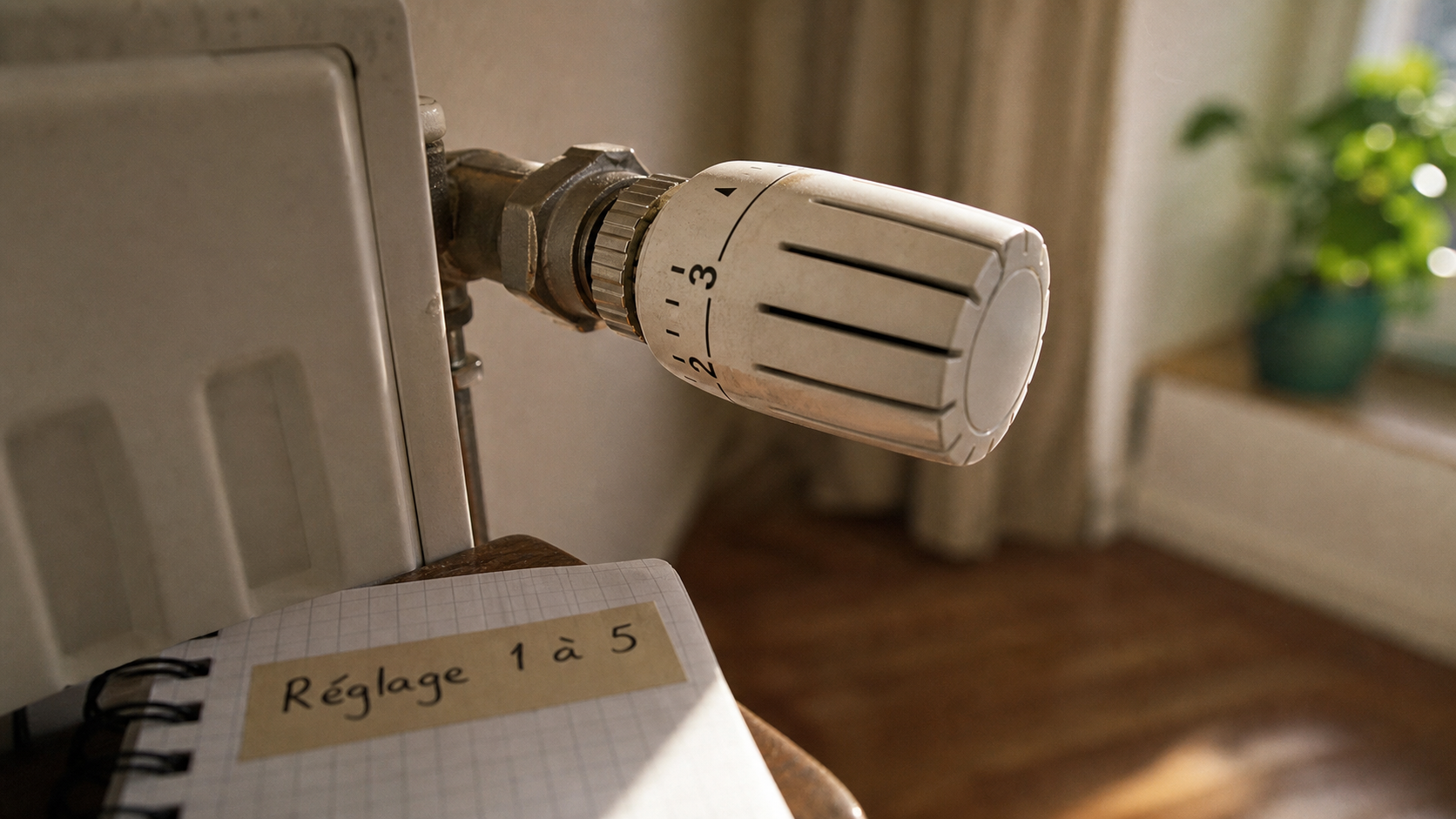 Fonctionnement vanne thermostatique, réglage sur radiateur