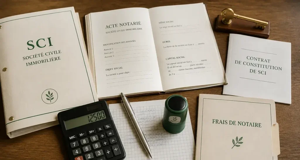 Frais de notaire pour une SCI : documents notariaux et calcul des coûts