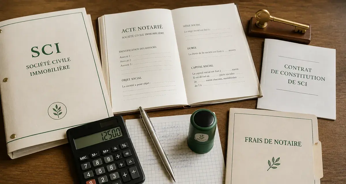 Frais de notaire pour une SCI : documents notariaux et calcul des coûts