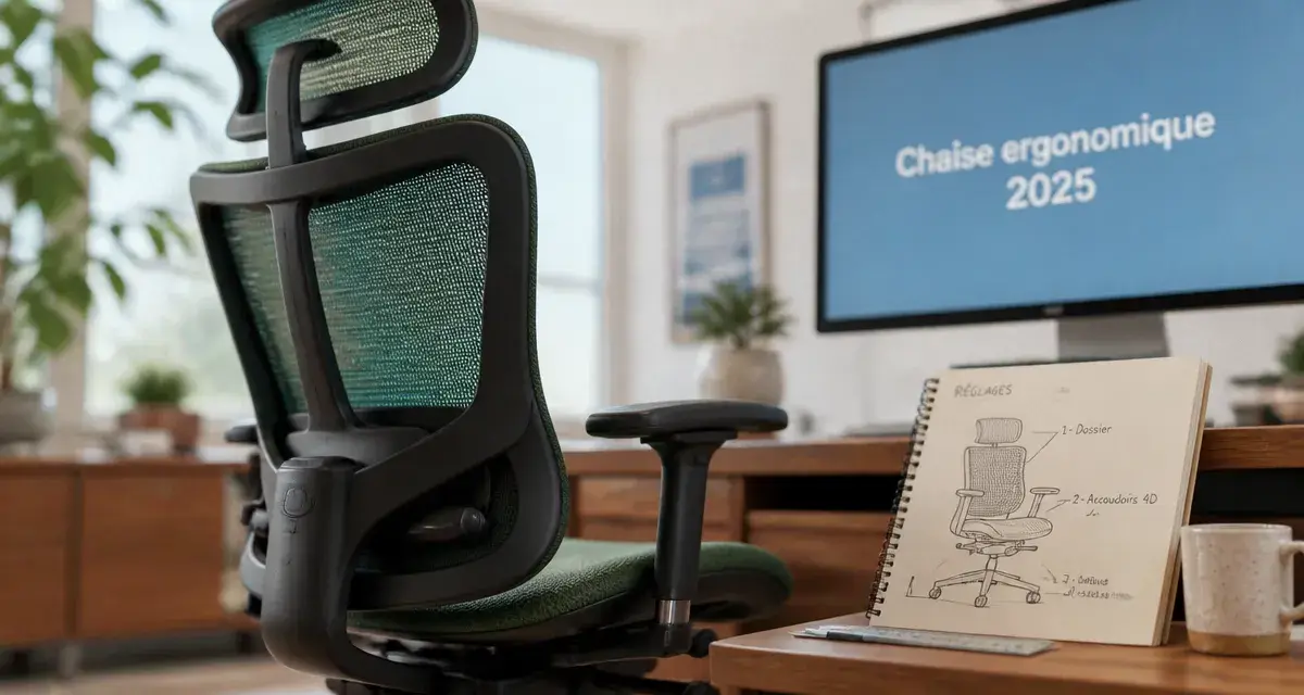 Meilleur chaise ergonomique 2025 : réglages pour préserver le dos