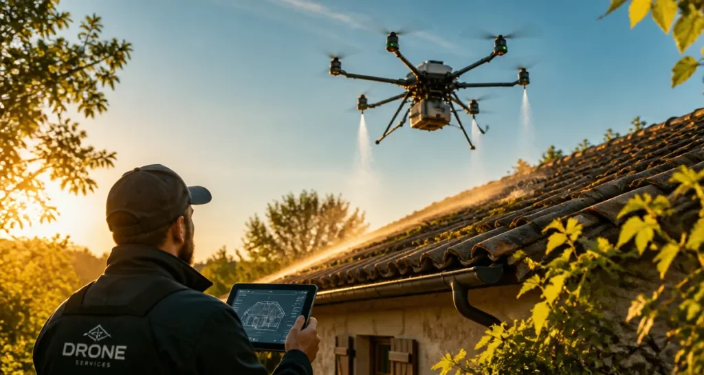 nettoyage toiture par drone avis sur toit ancien