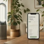 Purificateur d air dyson avis : qualité de l air sur smartphone en salon