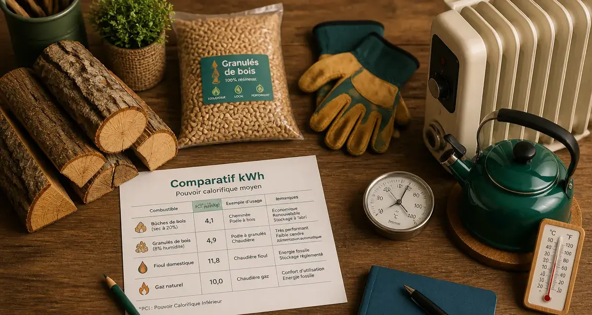 Quel est le chauffage le moins cher ? Bois à moins de 10 ct/kWh