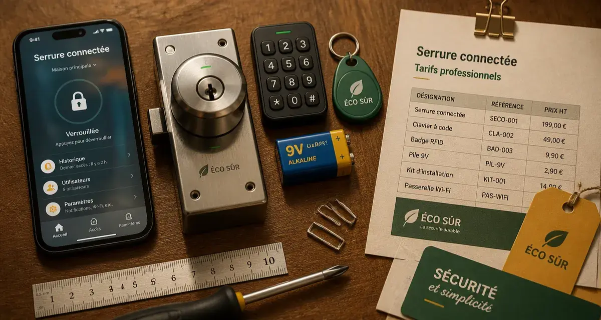 Serrure connectée prix : budget et sécurité pour porte d’entrée