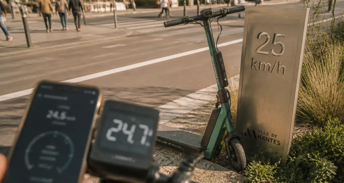 Vitesse max trottinette électrique : 25 km/h