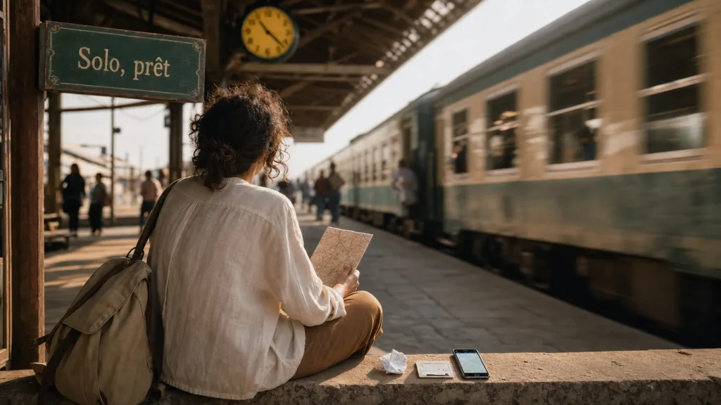 Bien préparer un voyage en solo : personne seule en sécurité à la gare, budget réaliste