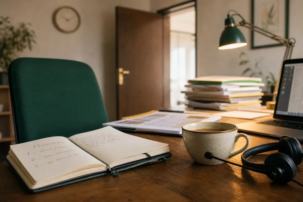 Bien s'organiser en télétravail : horaires fixes et espace dédié