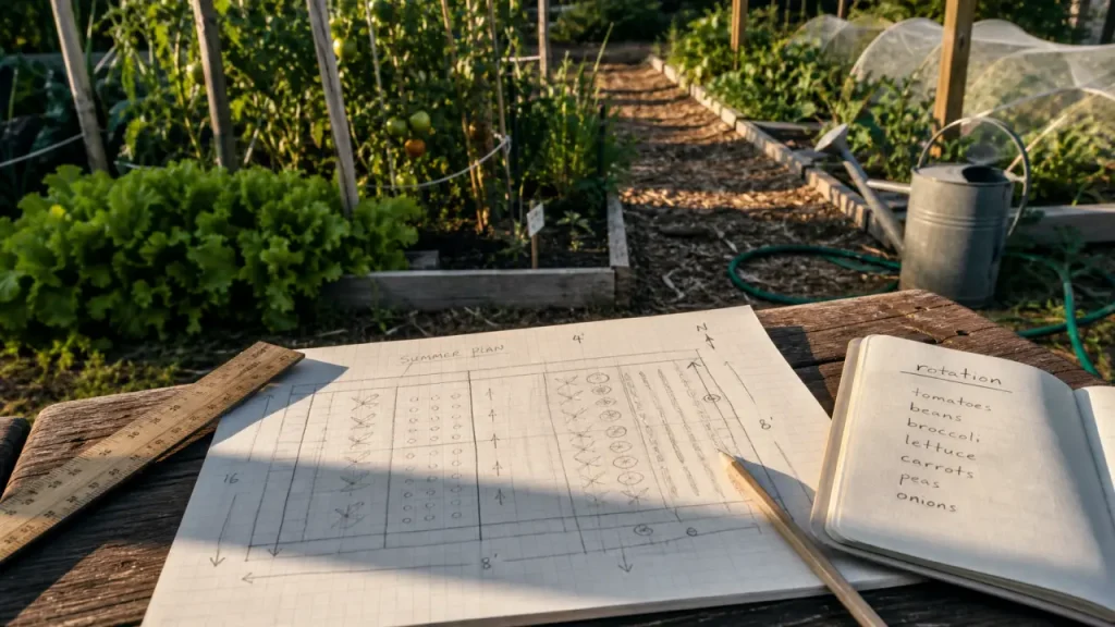 Comment organiser son potager : soleil, sol et passages, plan et rotation