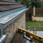 Gouttière sur mur en limite de propriété : zéro débord, rejet chez le voisin