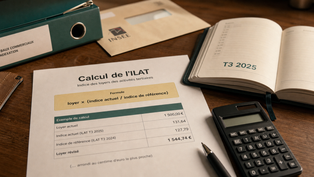 Indexation bail ilat : calcul du loyer sur feuille de calcul