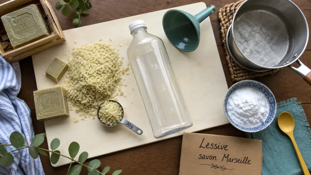 30 g de savon de Marseille pour 1 litre : la recette de lessive maison qui évite les grumeaux