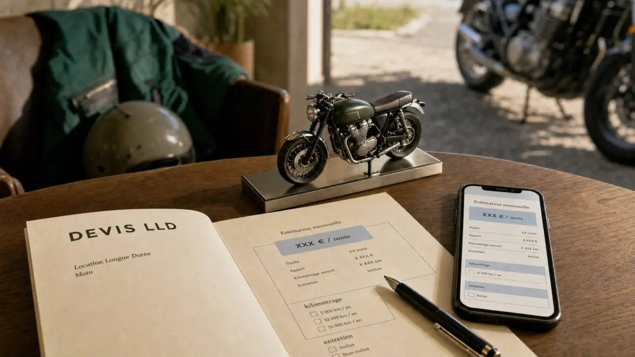 Moto en lld sans apport : budget mensuel planifié