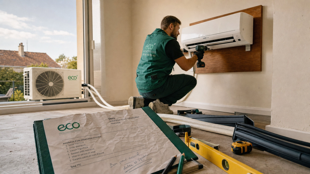 Prix clim réversible, installateur en pose