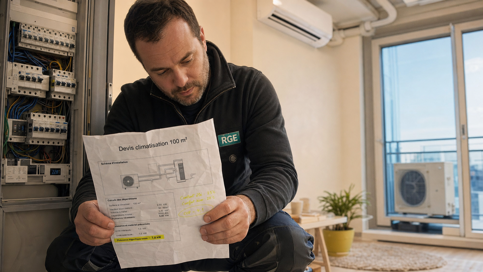 Prix climatisation maison 100m2 : technicien RGE avec devis climatisation et split mural