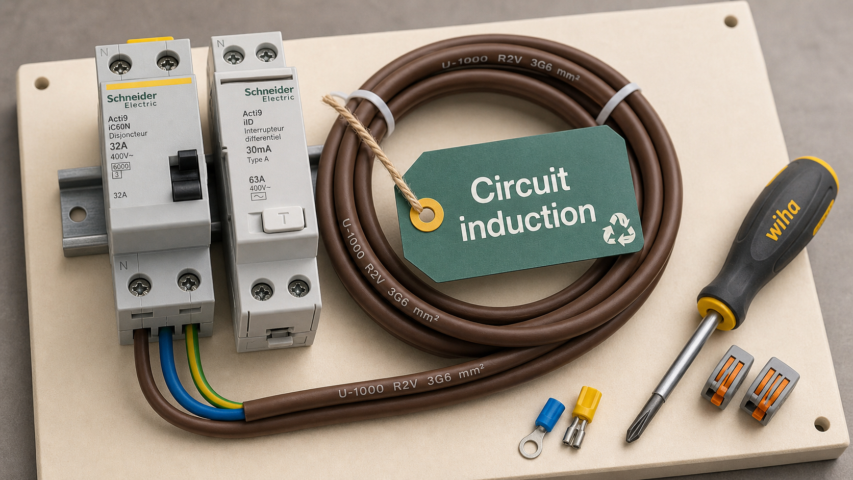 Quel disjoncteur pour plaque induction : 32A et câble 6 mm²