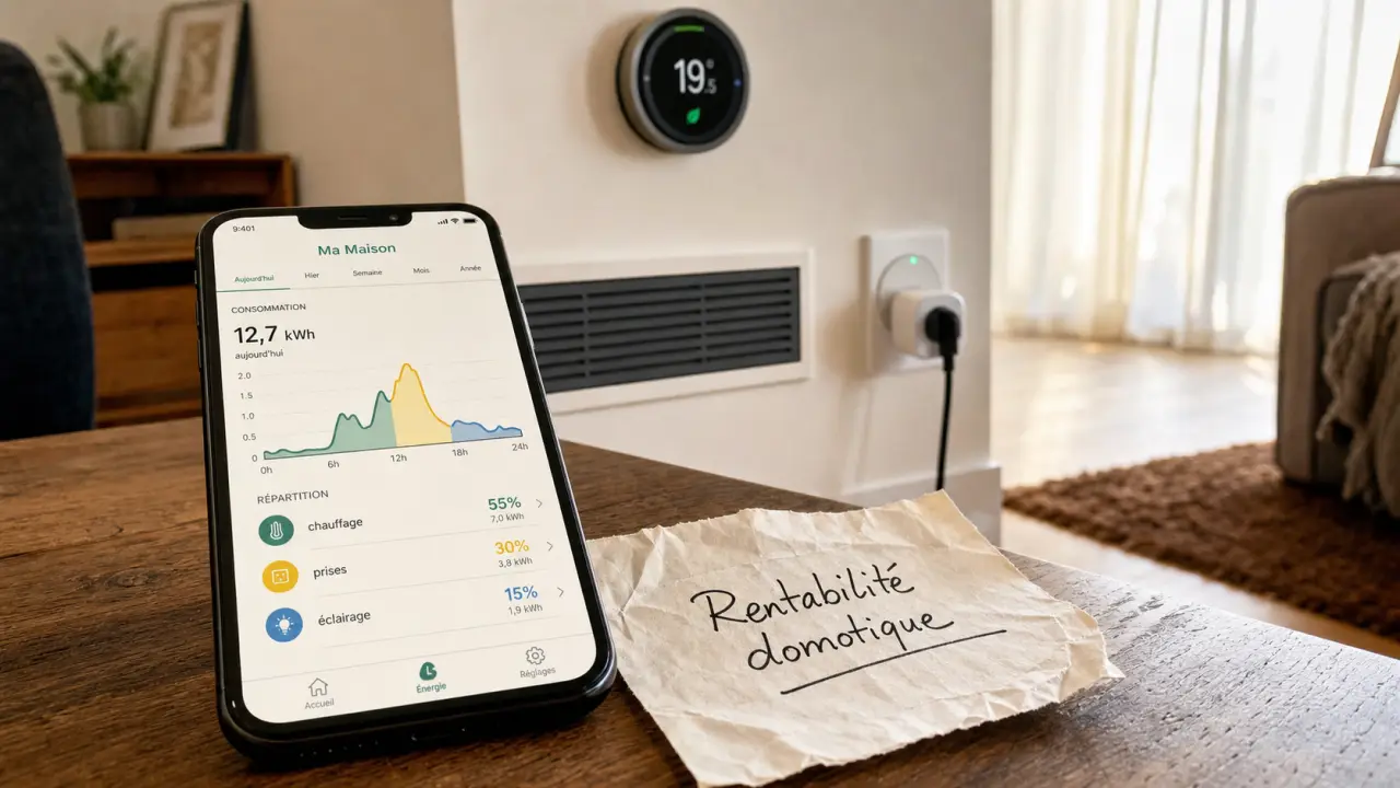 Thermostat connect&eacute; et application de suivi de consommation pour r&eacute;duire sa facture d&rsquo;&eacute;lectricit&eacute;
