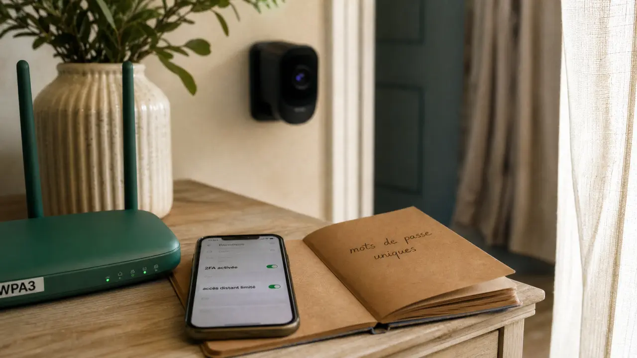 Sécuriser sa maison connectée : Wi‑Fi WPA3, mots de passe uniques, accès distant