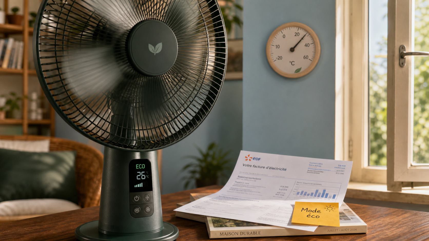 Ventilateur basse consommation en intérieur, mode éco