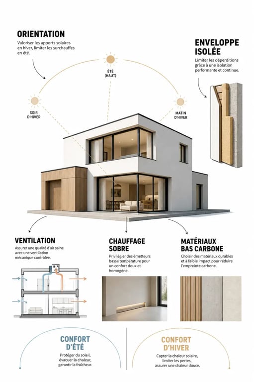 Optimiser la performance énergétique de son futur logement neuf : schéma des critères clés pour choisir un logement neuf performant