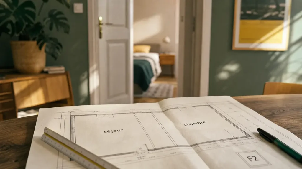 F2 : 2 pièces principales et 1 chambre dans la plupart des cas
