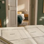 F2 combien de chambres : plan avec séjour et chambre
