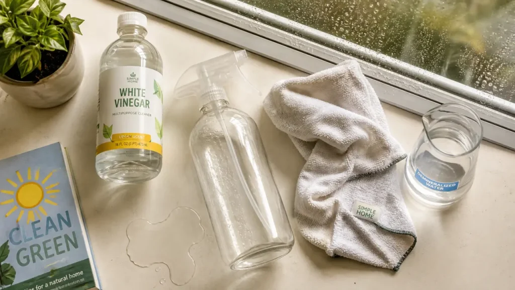 Nettoyant à vitre maison au vinaigre blanc : le dosage et les gestes qui évitent les traces