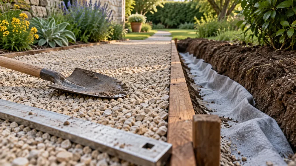 Allée de jardin en gravier : quelle structure pour un usage piéton ou carrossable ?