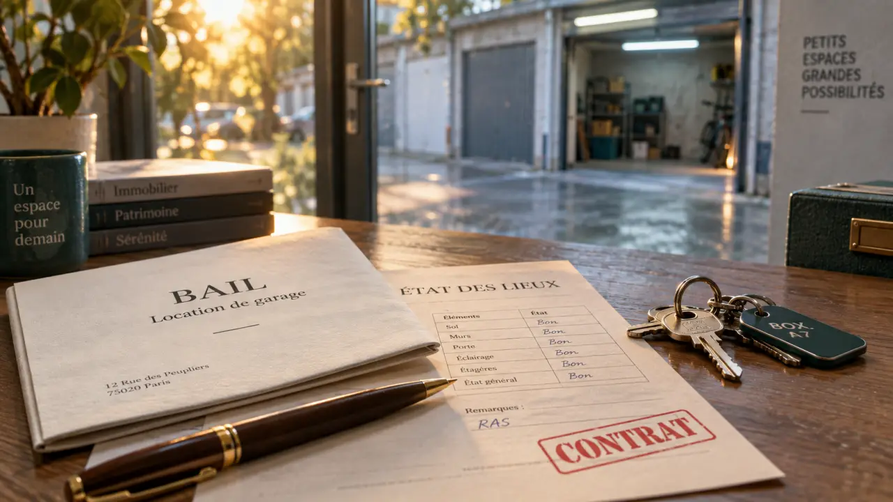 Location garage entre particulier : contrat et état des lieux