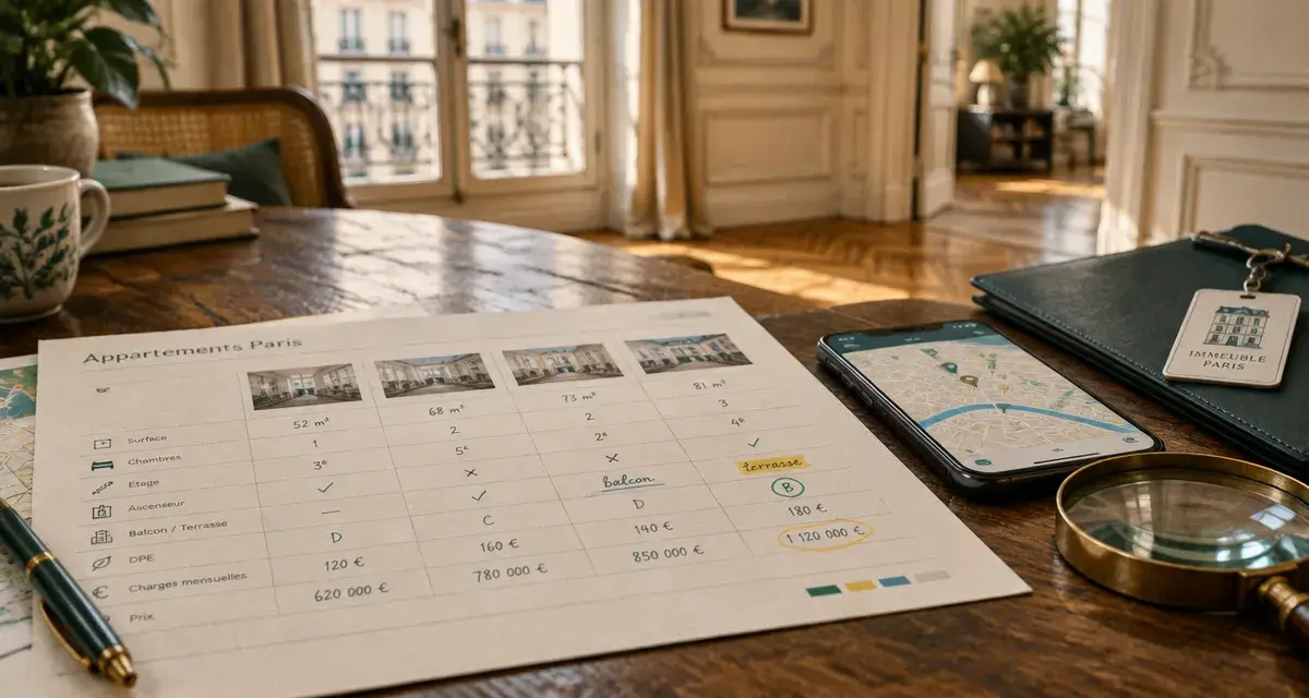 Appartement en vente Paris : grille pour comparer les prix au m²