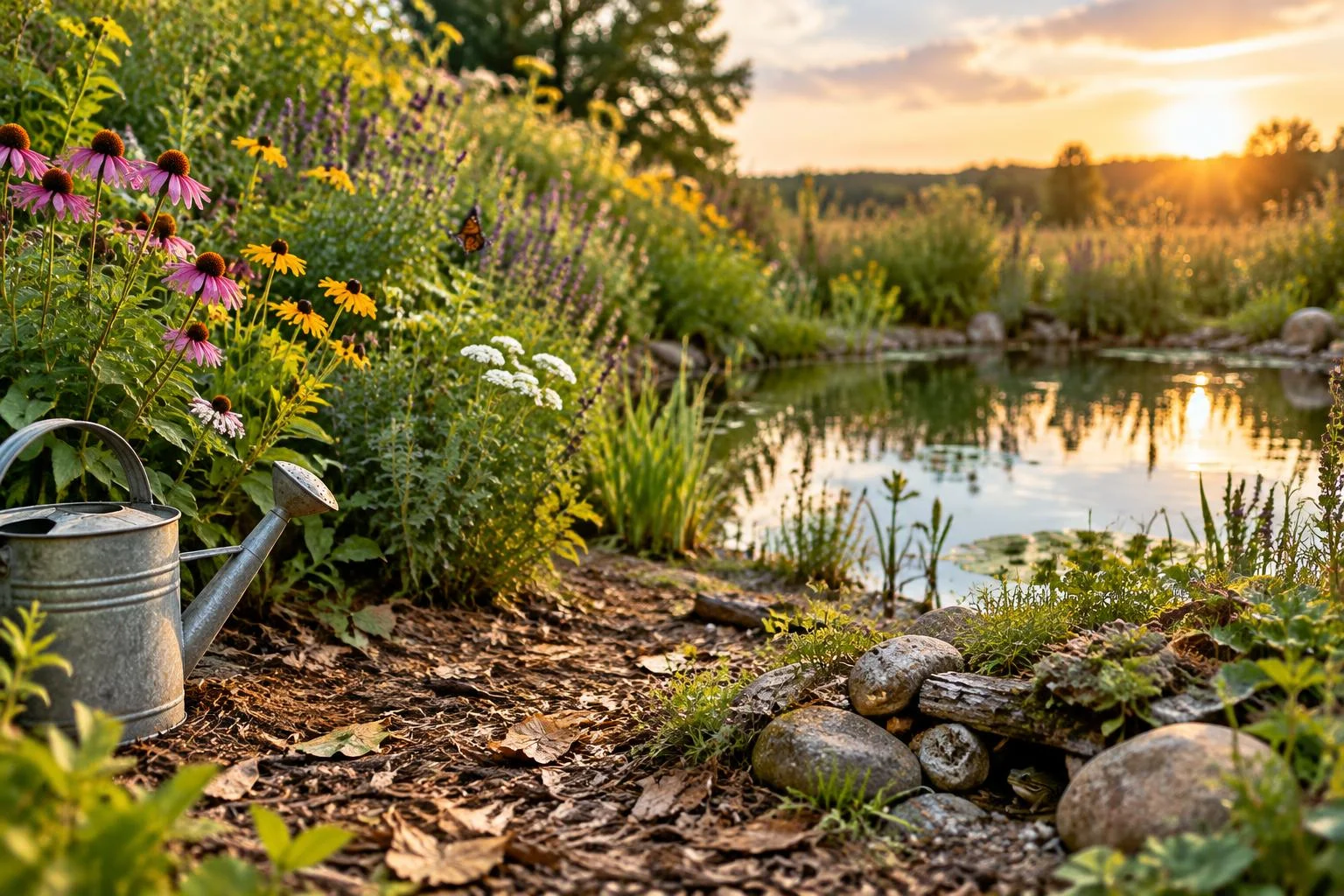 Jardin écologique : haie, mare et faune locale